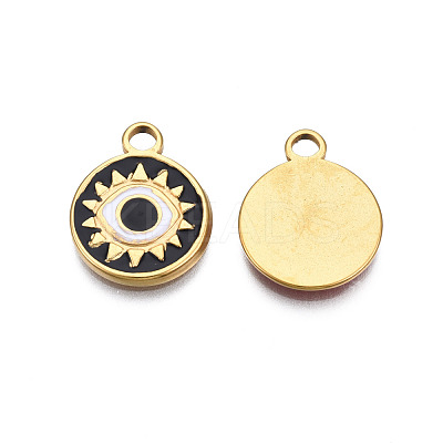 304 Stainless Steel Enamel Pendants STAS-N092-152A-1