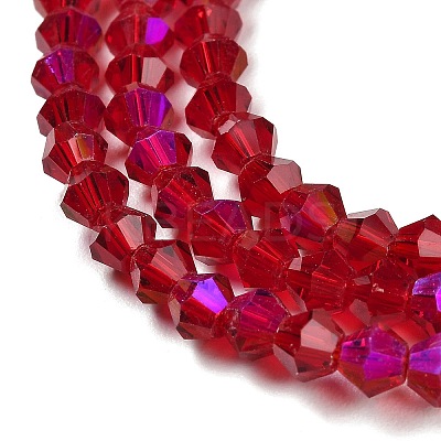 Transparent Electroplate Glass Beads Strands LS-GLAA-F029-4mm-D27-1