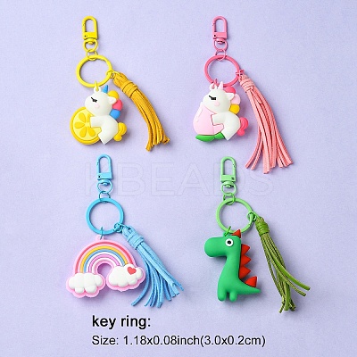 PVC Rainbow/Unicorn/Dinosaur Keychains KEYC-YW00007-1