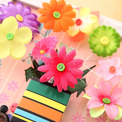 Creative DIY Flower Pattern Resin Button Art PW-WGE36EA-01-1