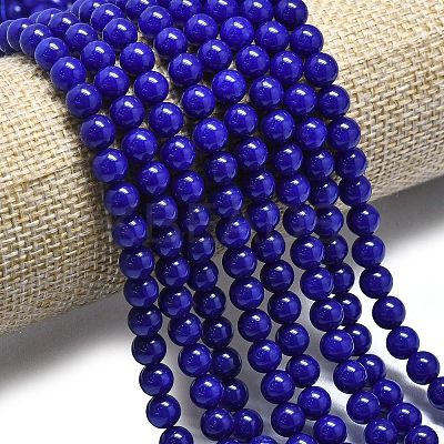 Natural Malaysia Jade Beads Strands G-L645-A01-6mm-07-1