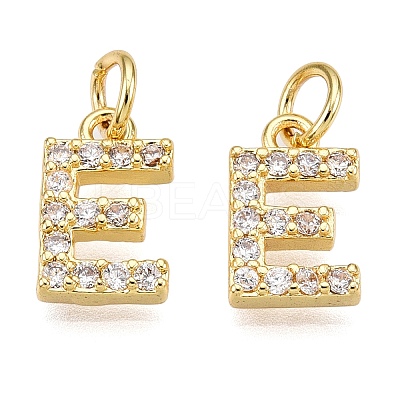 Brass Micro Pave Clear Cubic Zirconia Charms KK-ZX025-07E-1