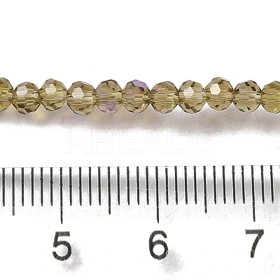 Electroplate Transparent Glass Beads Strands EGLA-A035-T3mm-L16-1