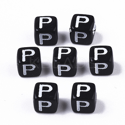 Opaque Acrylic Beads X-SACR-N002-01P-1