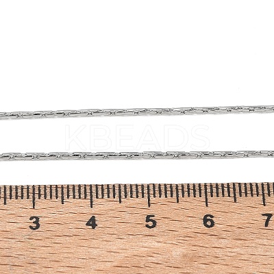 1.2MM 304 Stainless Steel Boston Link Chain Necklaces NJEW-D328-01P-01-1