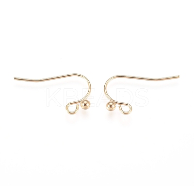 Brass Earring Hooks X-KK-L198-001G-1