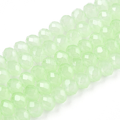 Baking Paint Imitation Jade Glass Bead Strands DGLA-A034-J4MM-A03-1