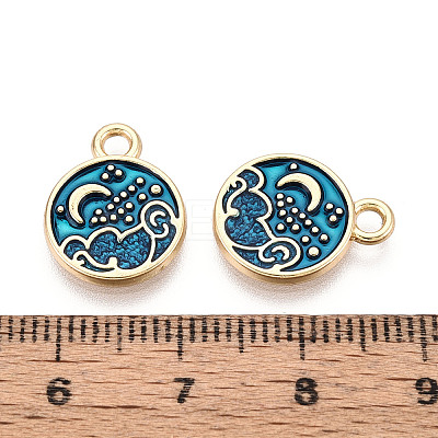 Alloy Enamel Charms FIND-N011-16KCG-1