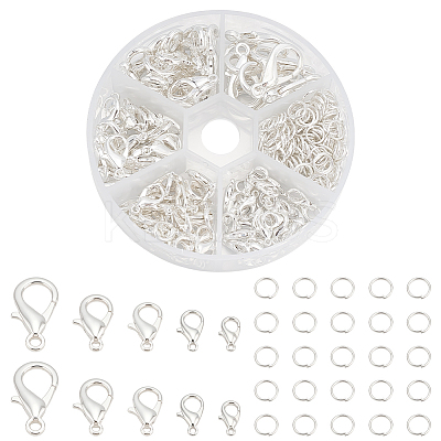 110Pcs 5 Styles Zinc Alloy Lobster Claw Clasps FIND-ME0001-79S-1