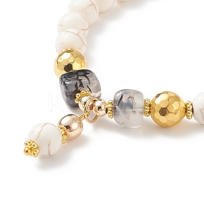 7Pcs 7 Style Natural Dyed Malaysia Jade & Agate & Glass Seed Beaded Stretch Bracelets Set BJEW-JB08892-02-1