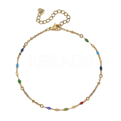 304 Stainless Steel Link Chains Anklets AJEW-AN00840-1