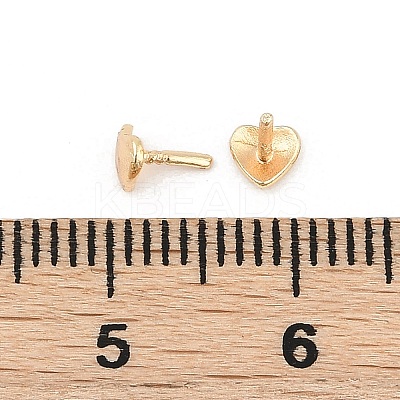 Heart Brass Head Pins KK-U051-02G-01-1