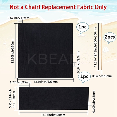 Cloth & Bamboo Sticks for Beach Chair Cloth Replacement Supplies AJEW-WH20018-05A-1-1