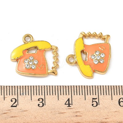 304 Stainless Steel Enamel Pendants STAS-I346-11G-02-1