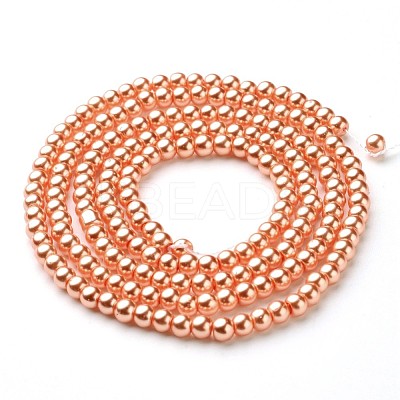 Glass Pearl Beads Strands X-HY-4D-B36-1