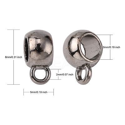 Tibetan Style Alloy Tube Bails LS-TIBEP-LFH251Y-B-FF-1