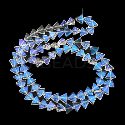 AB Color Plated Electroplate Transparent Glass Beads Strands EGLA-G037-08A-AB02-1
