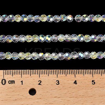 Electroplate Glass Beads Strands X-EGLA-D030-13-1