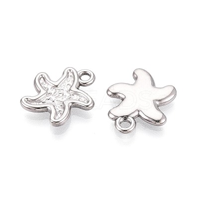 304 Stainless Steel Starfish Charms STAS-T067-52P-1