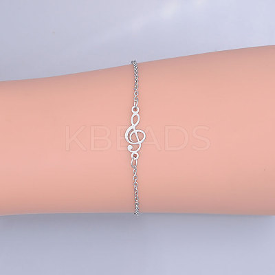 Tarnish Resistant 201 Stainless Steel Link Bracelets BJEW-T011-JN502-1-1