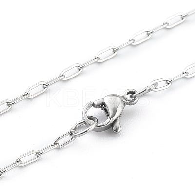 Non-Tarnish 304 Stainless Steel Paperclip Chain NJEW-H205-03P-1