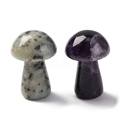 Natural Mixed Gemstone Mushroom Display Decoration G-C159-01-1