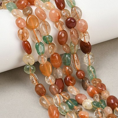 Natural Agate Nuggets Beads Strands G-B170-A02-1