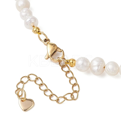 Natural Cultured Freshwater Pearl Potato Beaded Nekclaces NJEW-JN05869-1