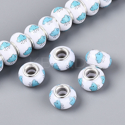 Opaque Resin European Beads RPDL-T004-01H-1
