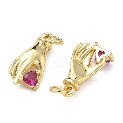 Brass Micro Pave Cubic Zirconia Pendants KK-F930-17G-1