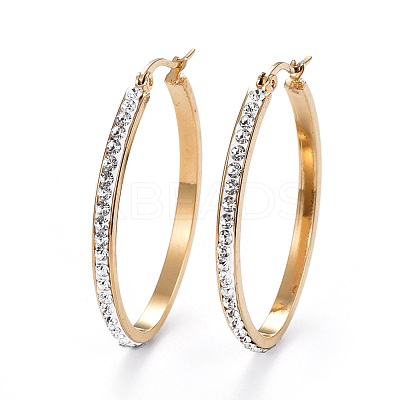 304 Stainless Steel Hoop Earrings EJEW-L232-037A-01G-1