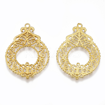 Brass Filigree Pendants KK-T040-032-NF-1