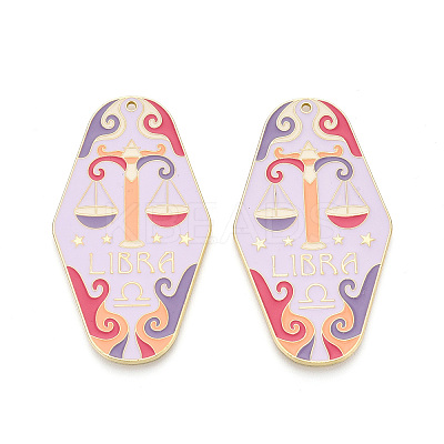 Rack Plating Alloy and Enamel Big Pendants ENAM-T021-29I-1
