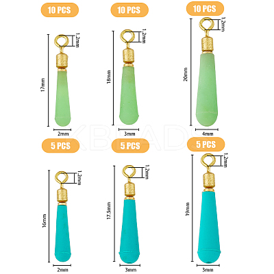 45Pcs 6 Style Silicone Fishing Floats AJEW-FH0004-03-1