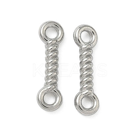 304 Stainless Steel Twisted Rope Links Connector Charms STAS-D211-09P-1
