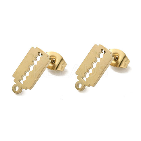 Ion Plating(IP) 304 Stainless Steel Stud Earring Findings STAS-I206-63G-1