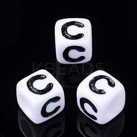 Letter Acrylic Beads PL37C9129-C-1
