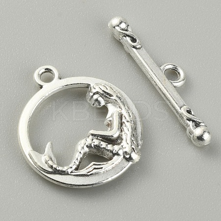 Tibetan Style Alloy Toggle Clasps FIND-CJC0017-21B-AS-1