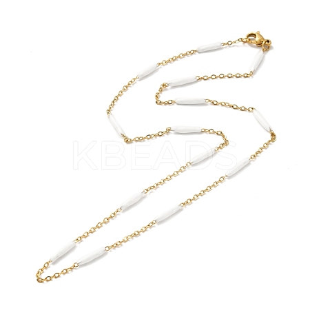 Enamel Bar Link Chain Necklace STAS-B025-02G-05-1