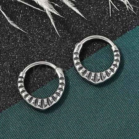 316 Surgical Stainless Steel Hoop Earrings EJEW-G416-29AS-1