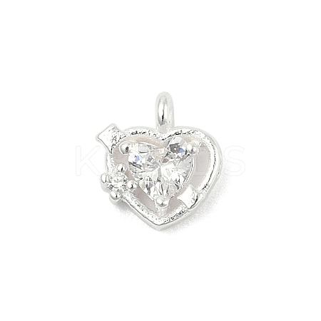 925 Sterling Silver Micro Pave Cubic Zirconia Pendants STER-Q002-02A-1