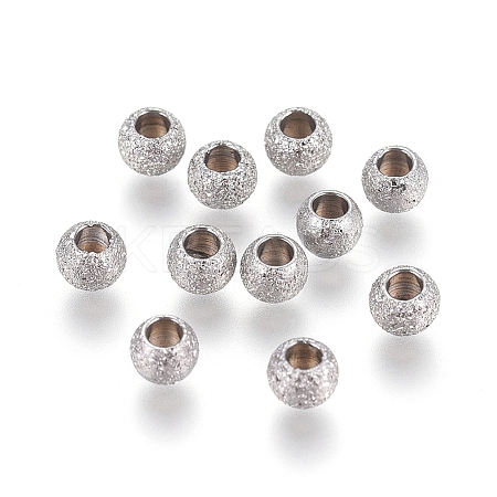 Non-Tarnish 304 Stainless Steel Textured Spacer Beads LS-X-STAS-P108-04P-A-1