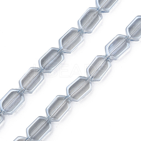 Electroplate Glass Beads Strands EGLA-N008-017-C03-1