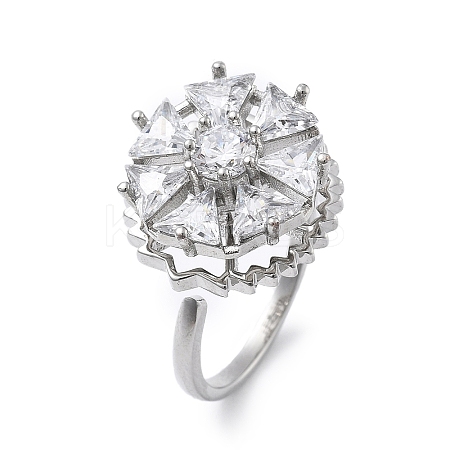 Gear Rotatable Open Cuff Rings for Women LS-RJEW-S402-12P-1