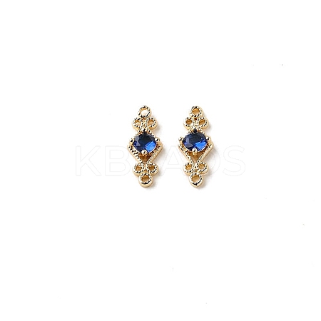 Brass Pave Cubic Zirconia Connector Charms LS-PW-WG57330-06-1