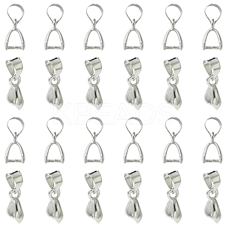 50Pcs Brass Ice Pick Pinch Bails IFIN-FS0001-47B-1