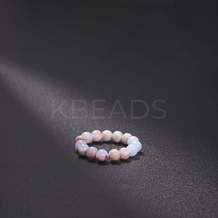 Natural Shoushan Stone Stretchy Finger Rings FS-WG01730-45-1