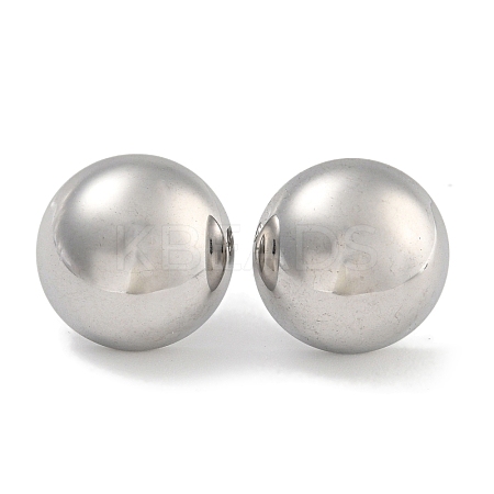 304 Stainless Steel Half Round Stud Earrings for Women EJEW-U022-03P-1