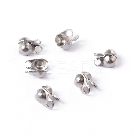 304 Stainless Steel Smooth Surface Bead Tips STAS-G170-02P-1