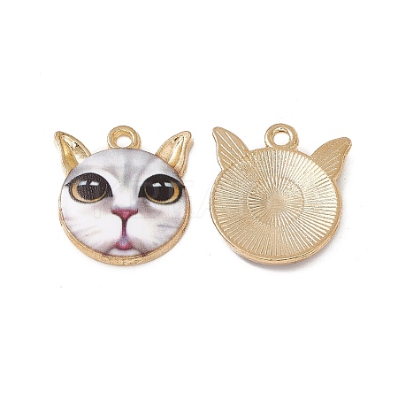 Rack Plating Alloy Enamel Pendants ENAM-K050-02D-1